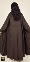 طقم عباية للسفر والدوام من 4 قطع لون بني كسرة بالخ...