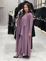 طقم عبايه سفر ملون من 4 قطع بنفسج