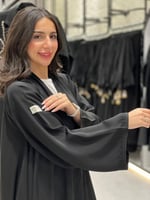 عبايه قماش انترنت هاري كرستال اسود