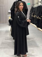 عبايه قماش انترنت هاري كرستال اسود