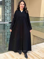 عبايه قماش كريب اندونيسي مع شك دوائر