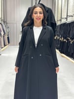 عبايه بليزر قماش كتان