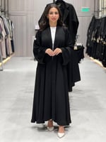 عبايه قماش انترنت هاري كرستال اسود