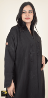 عبايه جوخ تطريز اسود