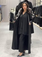 طقم عبايه سفر من 4 قطع لون اسود