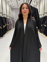 عبايه قماش انترنت تطريز كرستال