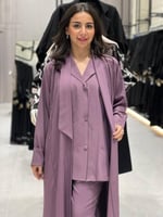 طقم عبايه سفر ملون من 4 قطع بنفسج