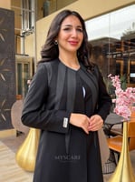 عبايه بليزر مبطن قماش رموش ياباني