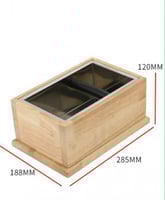 حاوية صندوق أو وعاء لتخلص من بقايا القهوة خشب حجم...