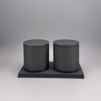 وعاء وزن وترطيب القهوة - تصميم مزدوج مع قاعدة