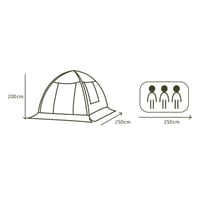 خيمة هوائية 250×250 قماش قطني