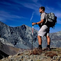 عصا جبلية المنيوم قابلة للتسفيط للهايكنج