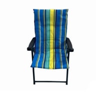 كرسي مخطط فاخر بوليستر قابل للطي