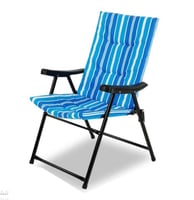 كرسي مخطط فاخر بوليستر قابل للطي