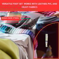 مجموعة دواسة خياطة صناعية بسحاب ضيق مائل لليمين