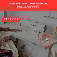 مجموعة دواسة خياطة صناعية بسحاب ضيق مائل لليسار