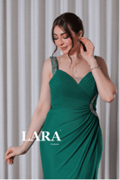 فستان سهرة علاق تل بفتحه جانبية