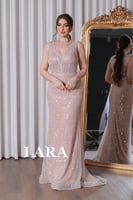 فستان سهره فخم مزين بالترتر اللامع