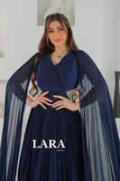 فستان سهرة ناعم فصوص من الخصر