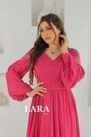 فستان سهرة شيفون فوشي