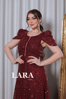 فستان سهرة فخم مزين بالترتر اللامع