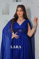 فستان سهرة شيفون حرير نيلي