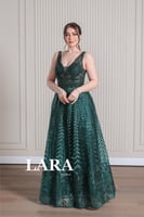 فستان سهره مرصع بالفصوص الكريستاليه