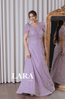 فستان سهرة فخم مزين بالترتر اللامع