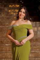 فستان علاق مائل كريستال