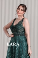 فستان سهره مرصع بالفصوص الكريستاليه