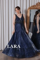 فستان سهره مرصع بالفصوص الكريستاليه