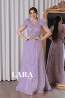 فستان سهرة فخم مزين بالترتر اللامع