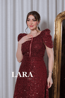 فستان سهرة فخم مزين بالترتر اللامع