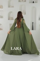 فستان سهرة شيفون زيتي