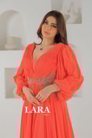 فستان سهرة شيفون اورنج