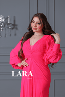 فستان ناعم سهره تل لون فوشي