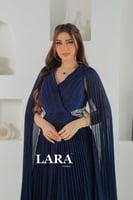 فستان سهرة ناعم فصوص من الخصر