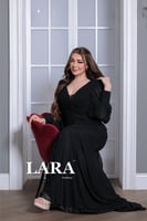 فستان ناعم سهره تل لون اسود