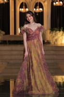 فستان سهرة ملكي بتدرجات الألوان