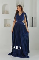 فستان سهرة ناعم فصوص من الخصر