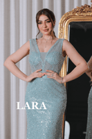 فستان سهره فخم مزين بالترتر اللامع