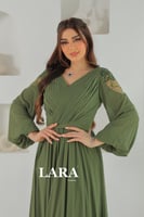 فستان سهرة شيفون زيتي