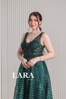 فستان سهره مرصع بالفصوص الكريستاليه