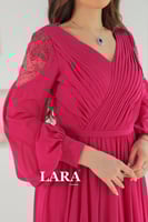 فستان سهرة شيفون فوشي