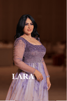 فستان سهرة فخم مطرز من الصدر