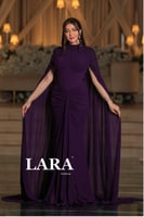 فستان ملكي بلون بنفسجي، يجمع بين الفخامة والرقي. ي...