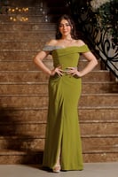 فستان علاق مائل كريستال