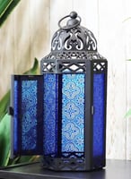 فانوس زجاجي ومعدني فاخر بألوان متعددة حجم كبير