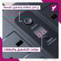 الوصلة الكهربائية الذكية - 3500 واط و5 منافذ شحن ب...