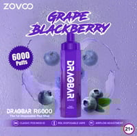 شيشة دراق بار زوفو 6000 سحبة DRAGBAR R6000 PUFFS